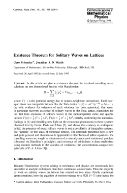 Existence theorem for solitary waves on lattices