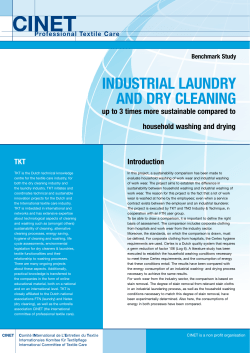 IndustrIal laundry and dry cleanIng