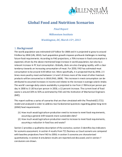 Global Food and Nutrition Scenarios