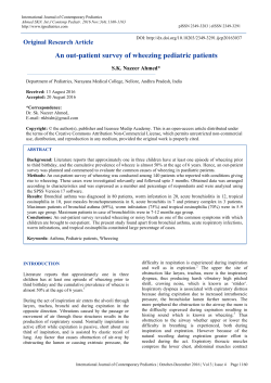 An out-patient survey of wheezing pediatric patients