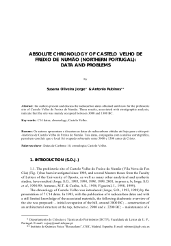 absolute chronology of castelo velho de freixo de numão