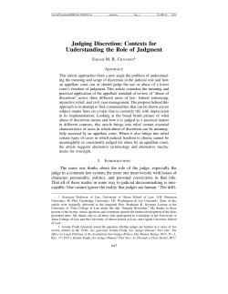 Judging Discretion - University of Miami Law Review