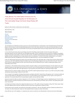 Intermediate-Range Nuclear Forces Treaty (INF Treaty)