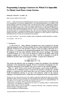 Programming Language Constructs for Which It Is Impossible To