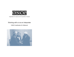 Working with or as an interpreter