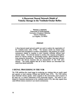 A Recurrent Neural Network Model of Velocity Storage in the