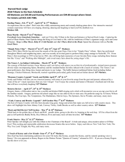 Starved Rock Lodge 2018 Tribute to the Stars Schedule All