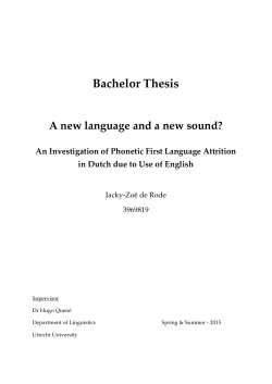 Bachelor Thesis - Utrecht University Repository