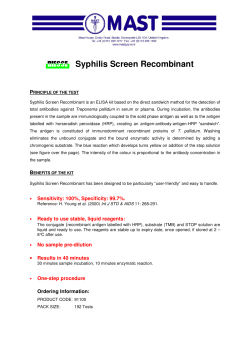 Syphilis Screen Recombinant
