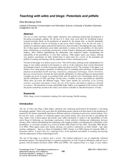 Teaching with wikis and blogs: Potentials and pitfalls