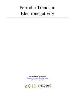 Periodic Trends in Electronegativity