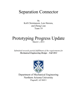 Prototyping Project Update - Northern Arizona University