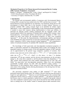 Mechanical Properties of Air Plasma Sprayed Environmental Barrier