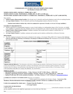 Senate Nomination Form