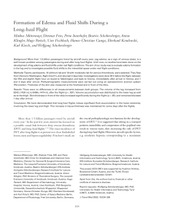 Formation of Edema and Fluid Shifts During a Long‐haul Flight