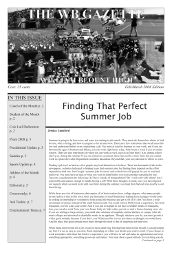 School Newspaper - William Blount High School