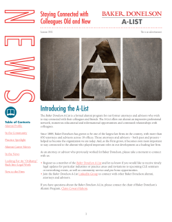 Summer 2015 - Baker Donelson