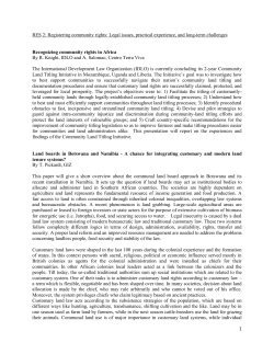 1 RES 2: Registering community rights: Legal