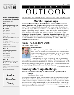 March 2006 - New York Society for Ethical Culture