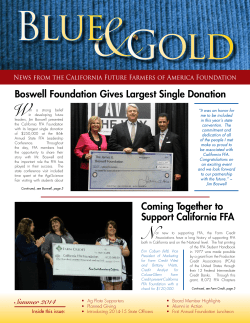 Boswell Foundation Gives Largest Single Donation Coming