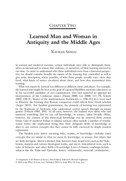 Learned Man and Woman in Antiquity and the Middle Ages