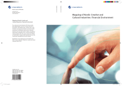 Mapping of Nordic Creative and Cultural Industries: Financial