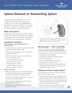 Spleen Removal or Nonworking Spleen