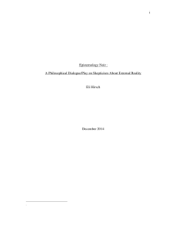i &lowast;Epistemology Noir - Brandeis University