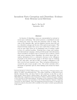 Incumbent Party Corruption and Clientelism: Evidence from Mexican
