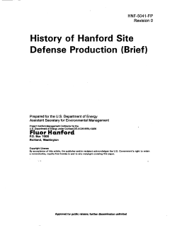 History of Hanford Site Defense Production (Brief)