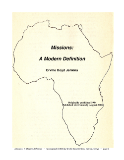 Missions: A Modern Definition