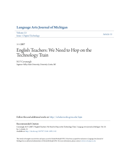 English Teachers: We Need to Hop on the Technology Train