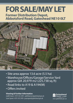 FOR SALE/MAY LET - Gateshead Council
