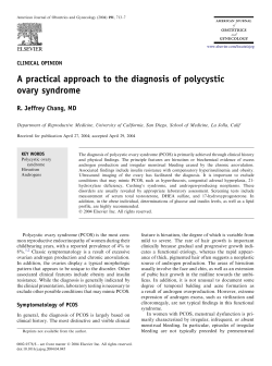 A practical approach to the diagnosis of polycystic ovary syndrome