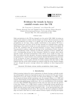 Evidence for trends in heavy rainfall events over the UK