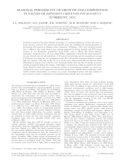 SEASONAL PERIODICITY OF GROWTH AND COMPOSITION IN