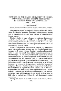 CHANGES IN THE BLOOD CHEMISTRY IN MALIG