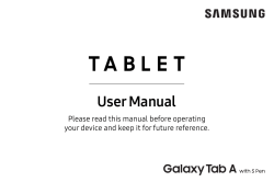 Samsung Galaxy Tab A with S Pen P580 User Manual