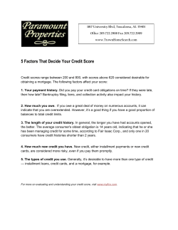 5 Factors That Decide Your Credit Score