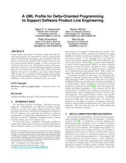 A UML Profile for Delta-Oriented Programming to Support Software