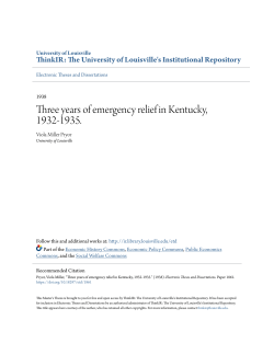 Three years of emergency relief in Kentucky, 1932-1935.