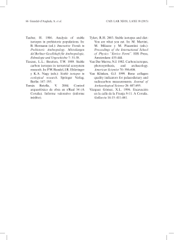 Tauber, H. 1986. Analysis of stable isotopes in prehistoric