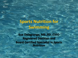 Sports Nutrition for Swimming