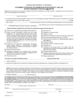 ST-28B Sales Tax Exemption on Utilities Rev. 11-16