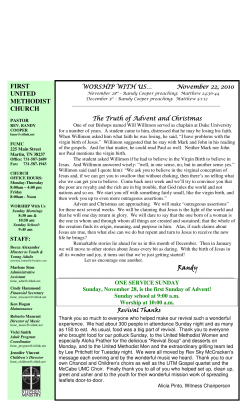 November 22, 2010 - Martin First United Methodist Church