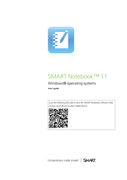 SMART Notebook 11 user`s guide for Windows operating systems