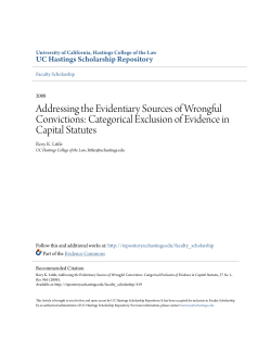 Addressing the Evidentiary Sources of Wrongful Convictions