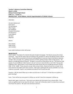 Minutes from March 4th Meeting