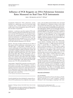 Influence of PCR Reagents on DNA Polymerase