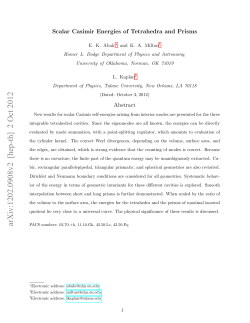 Scalar Casimir Energies of Tetrahedra and Prisms